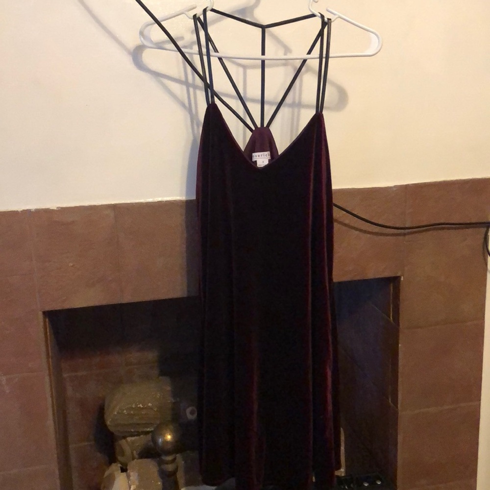 Velvet strappy tank dress